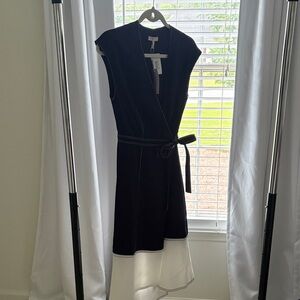 Joie Elegant Navy and White Wrap Dress XS NWT